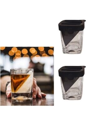 Corkcicle Whiskey Wedge Glasses & Ice Molds SET OF 2
